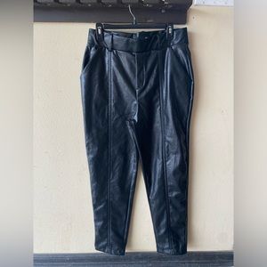 LEATHER PANTS | black